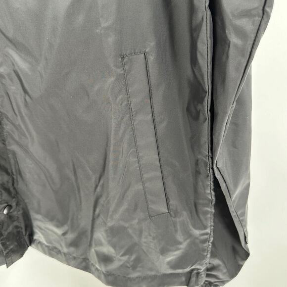 NWT Neff Black Snap Front Collared Lined Graphic Windbreaker Jacket Size Medium - Picture 6 of 11